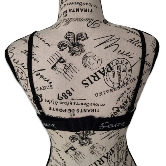 La Senza Remix Push Up Demi Cup Bra 34B Ombre Purple Pink Black Logo Strap - Picture 5 of 7